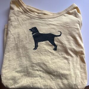 Yellow Dog Print T-Shirt